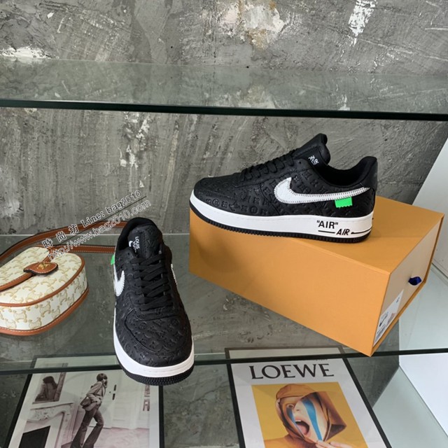 LV路易威登男士休閒運動鞋 Nike X Lv世紀大聯名22親友限定款運動板鞋 dx3146